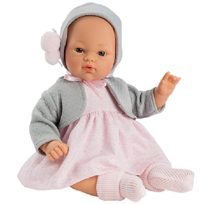 Bambola Koke 36cm Cappotto Grigio