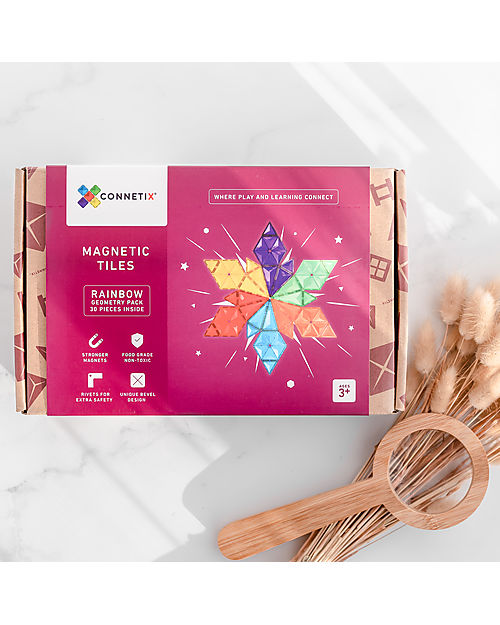 Connetix Geometry Pack da 30 Pezzi Magnetici