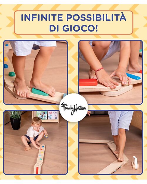 Percorso di Equilibrio in Legno Montessori
