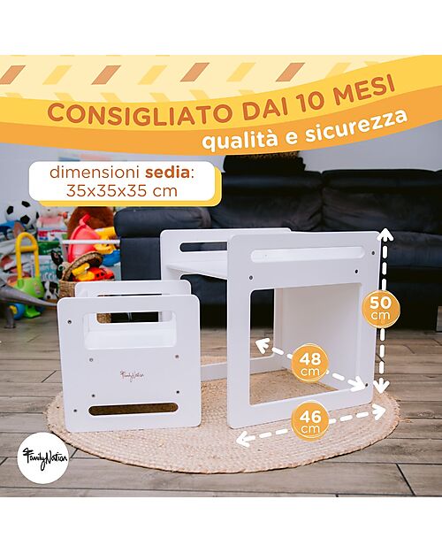 Set Evolutivo Tavolo + Sedia Montessori
