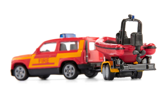 Modellino Land Rover Defender con Rimorchio e Barca