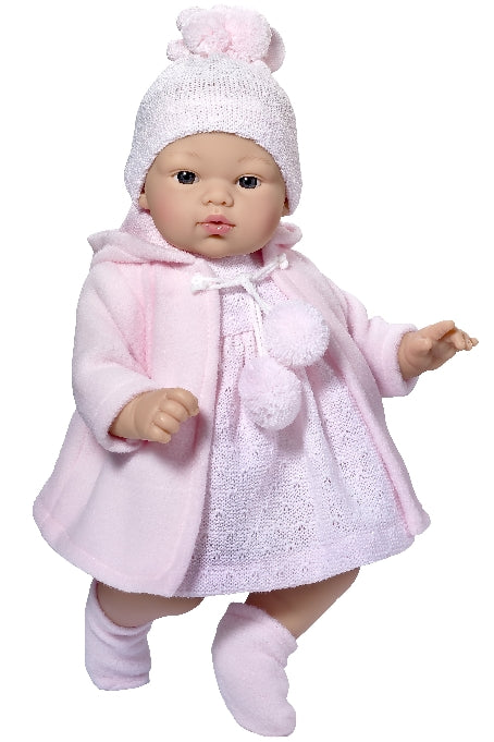 Bambola Koke 36cm Cappotto Rosa