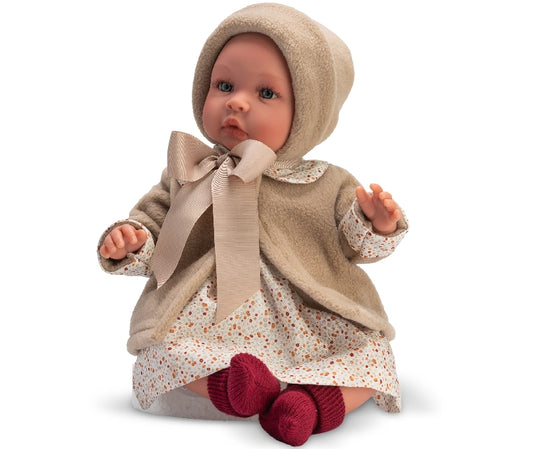 Bambola Leo 46cm Completo Marrone con Fiocco