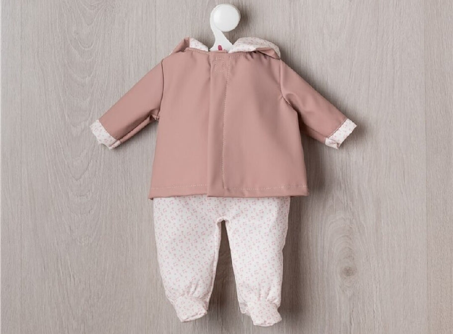 Vestito Bambola 43-46 cm con Giacca Antipioggia e Tutina Abbinata