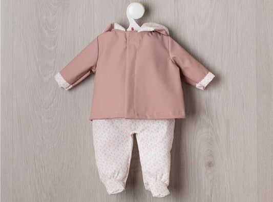 Vestito Bambola 43-46 cm con Giacca Antipioggia e Tutina Abbinata