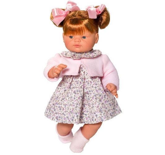 Bambola Guille 36cm Vestito Rosa Fiorellini