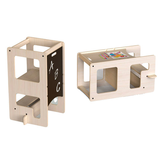 Torre Montessori 3 in 1 - con lavagna