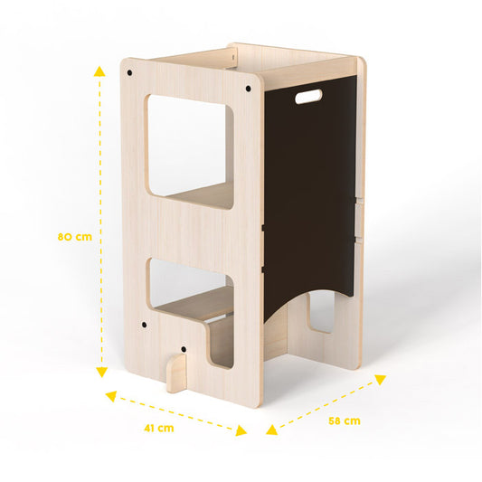 Torre Montessori 3 in 1 - con lavagna