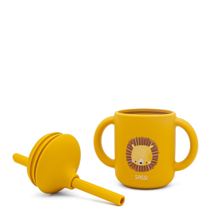 Bicchiere con Cannuccia in Silicone Leone Chompy