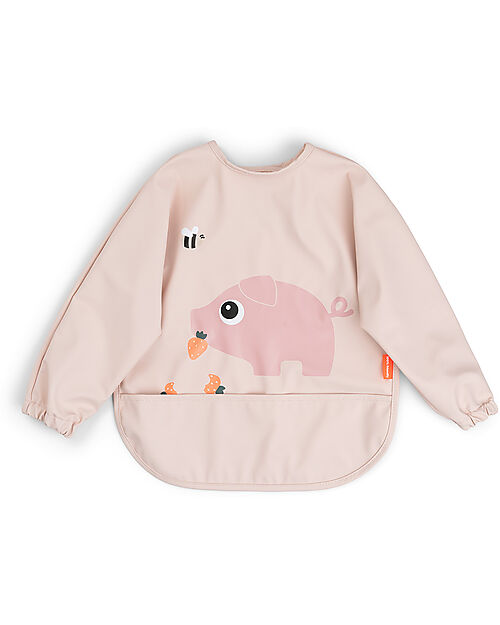 Bavaglio a Maniche Lunghe con Tasca - Tiny Farm Cipria