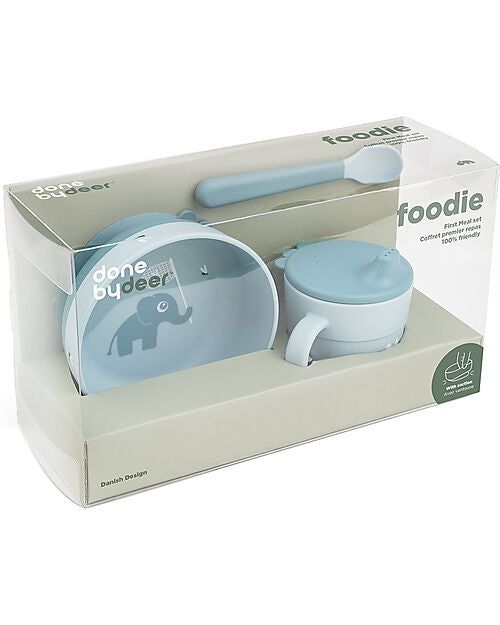 Set Pappa Foodie - Ciotola Tazza e Cucchiaio - Elphee  Blu