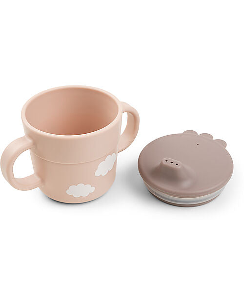 Set Pappa Foodie - Ciotola Tazza e Cucchiaio - Happy Clouds Rosa Cipria