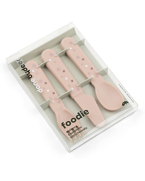 Set Posate Foodie - Happy Dots Cipria