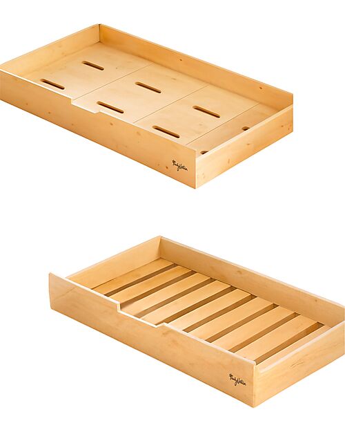 Letto Estraibile Montessori &amp; Cassetto Contenitore 2-in-1 Evi