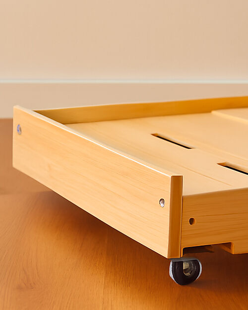 Letto Estraibile Montessori &amp; Cassetto Contenitore 2-in-1 Evi