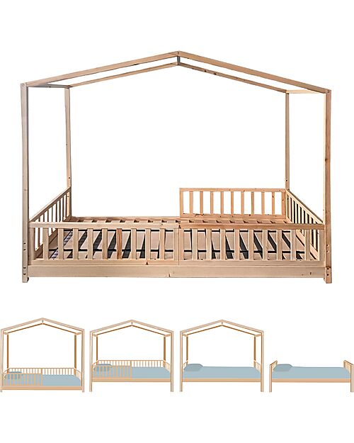 Letto Montessori Evolutivo Evi 4 in 1 - 200x90 cm