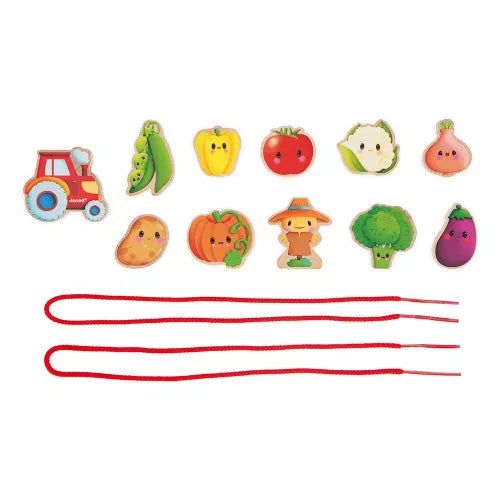 Perline da Infilare in Legno - Ortaggi