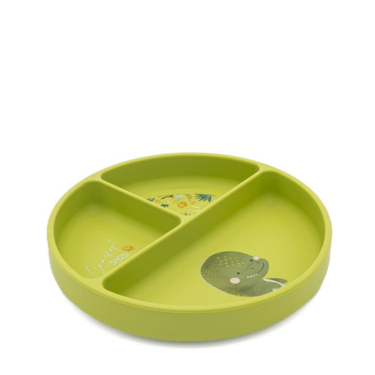 Piatto in Silicone con Ventosa Dinosauro Cracky