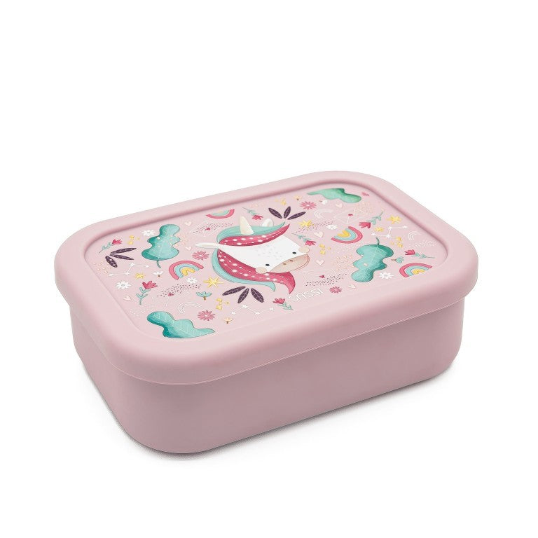Lunch Box in Silicone Unicorno Sparkly