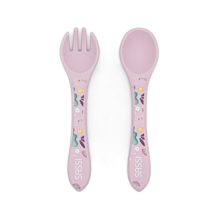 Posate in Silicone Unicorno Sparkly