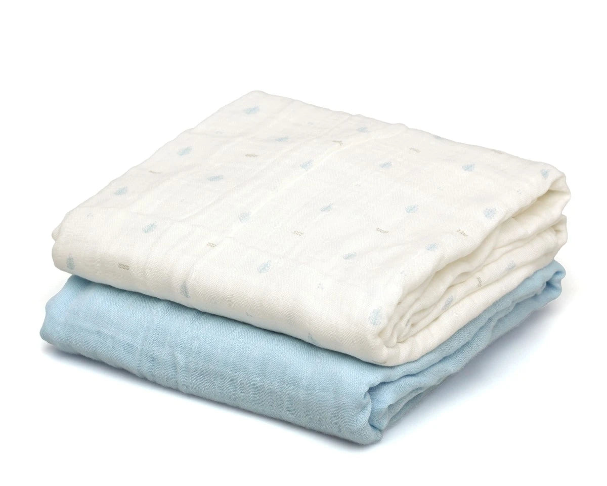 Set 2 mussoline Azzurro