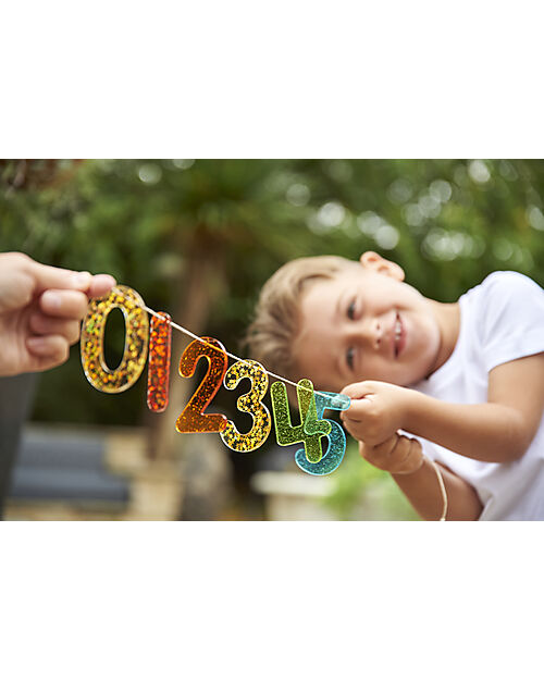 Numeri Glitterati Arcobaleno