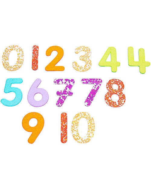 Numeri Glitterati Arcobaleno