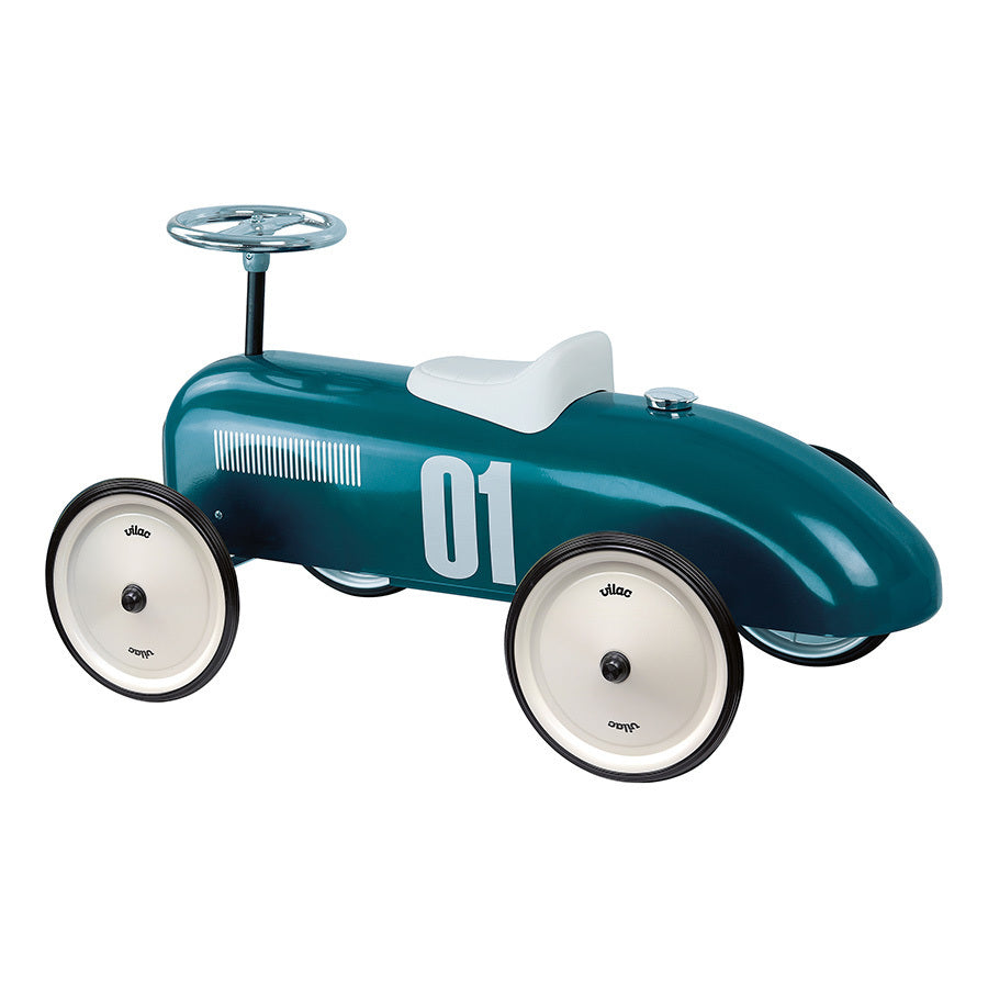 Macchina Vintage Cavalcabile Blu Petrolio